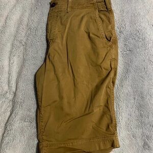 American Eagle Outfitters Men's Flat Front Tan Shorts